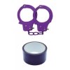 Kajdanki Purple Sex Extra PVC Ribbon and Handcuffs